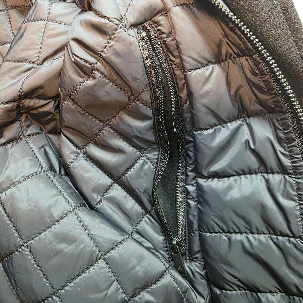 Dockers Overcoat Mens L Black Washable Wool Look Quilted Liner DM0RP903 Flaw - Picture 10 of 13
